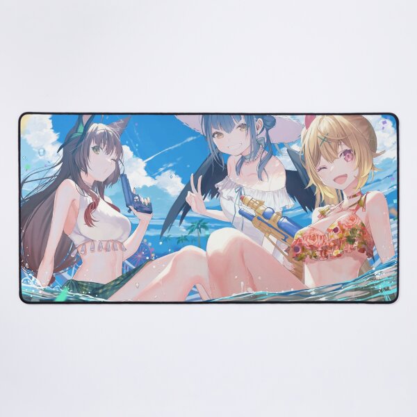 Item preview, Hoshikawa Sara, Fumi (VTuber), Yamagami Karuta, Nijisanji, Sara Channel, Fumi (Channel), Yamagami Karuta (Channel), Contrail, Pink Ribbon, designed and sold by AbominationShop.