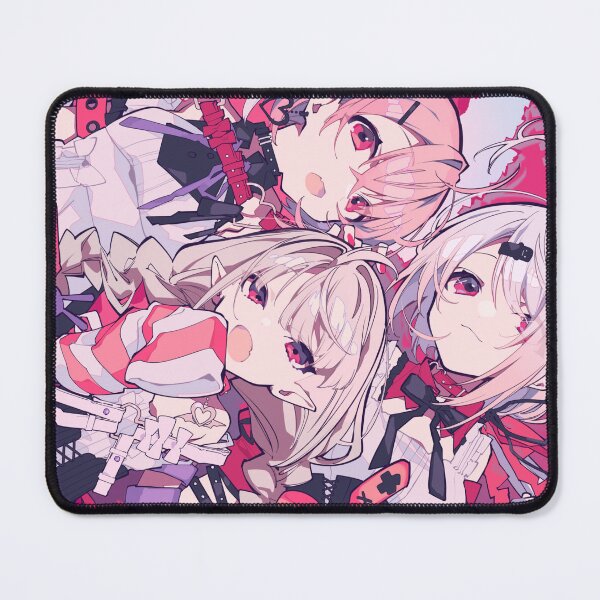 Item preview, Mochizuki Kei, Sasaki Saku, Makaino Ririmu, Shiina Yuika, saku*channel, Shiina Yuika (Channel), Makaino Ririmu (Channel), Nijisanji, Pink, Sleepy, Pink Ribbon designed and sold by AbominationShop.