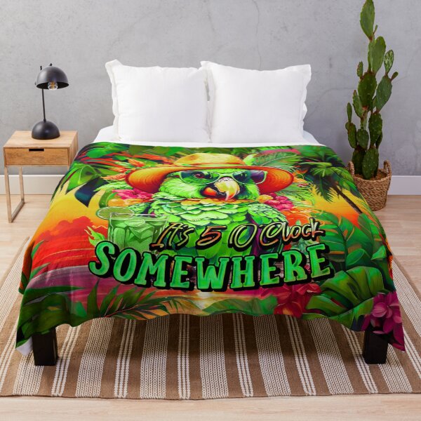 Item preview, It's 5 o'clock somewhere Tropical Parrot Cocktail Sunset designed and sold by MindWave THC.