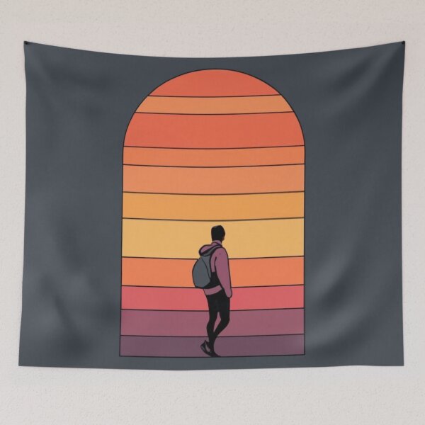 Item preview, Man's silhouette in sunset tones designed and sold by Magico Paco.