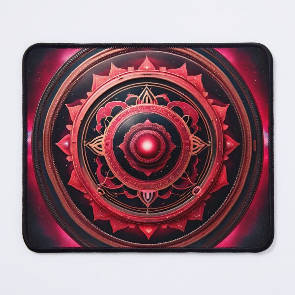 Item preview, Mystical Red Zen Nebula Mandala designed and sold by SpiritualManda.