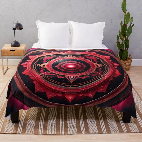 Item preview, Mystical Red Zen Nebula Mandala designed and sold by SpiritualManda.