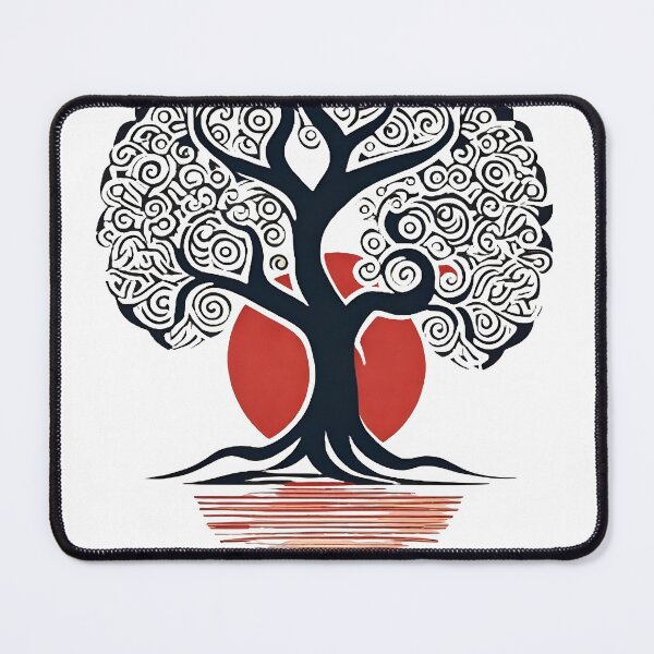 Item preview, Red Sun Tree design designed and sold by Alexander Bros.
