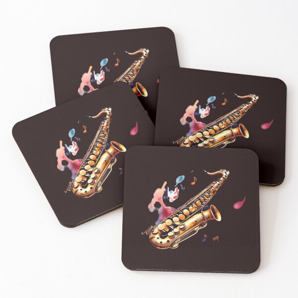Item preview, Saxophone And Colorful Notes designed and sold by vuslatmedia.