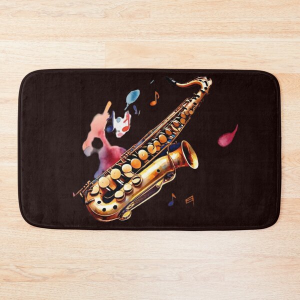 Item preview, Saxophone And Colorful Notes designed and sold by vuslatmedia.