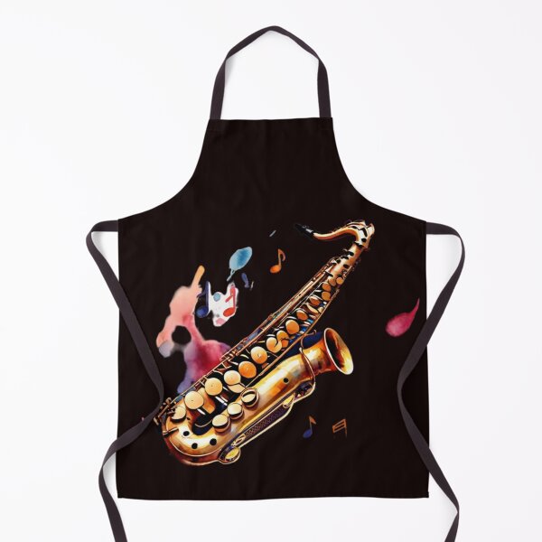 Aperçu de l'œuvre Saxophone et notes colorées créée et vendue par vuslatmedia.