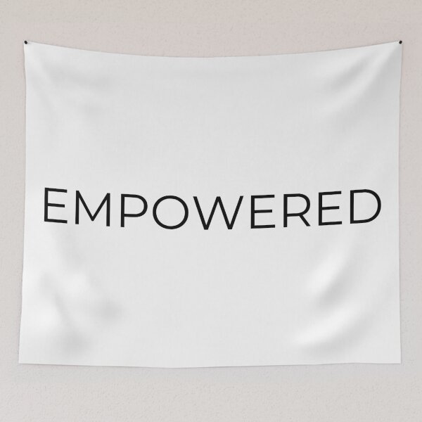 Item preview, Empowered word Minimal Simple Text Design - Black Font  designed and sold by BE The Oracle.