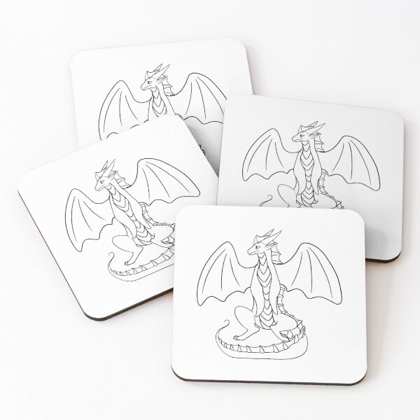 Item preview, Dragon-Black Line Art designed and sold by galaxy-dragon.