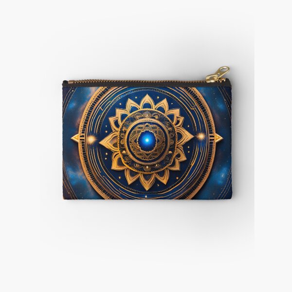 Item preview, Galactic Tranquility Mandala in Yellow and Blue designed and sold by SpiritualManda.