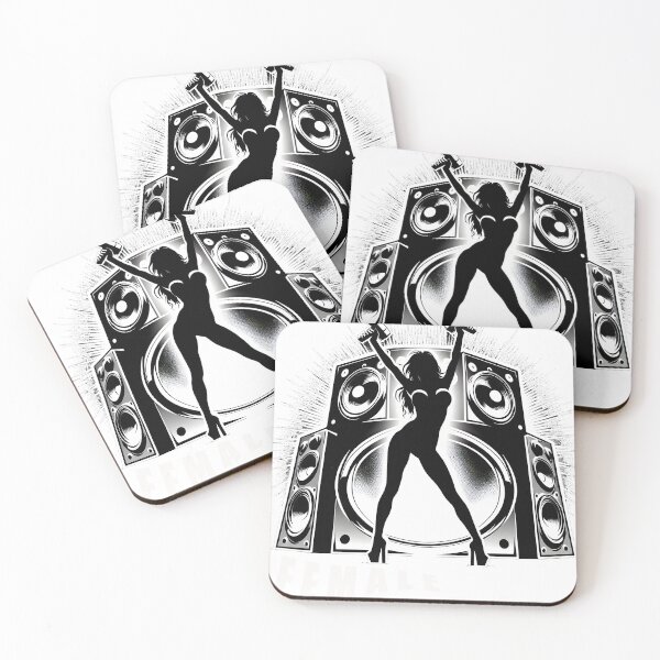 Item preview, Acoustic speakers at a concert. Dancing woman with megaphone designed and sold by posterflunz.
