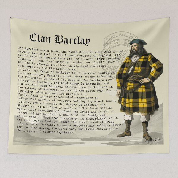 Item preview, Clan Barclay Scottish History  designed and sold by BagTown Clans.