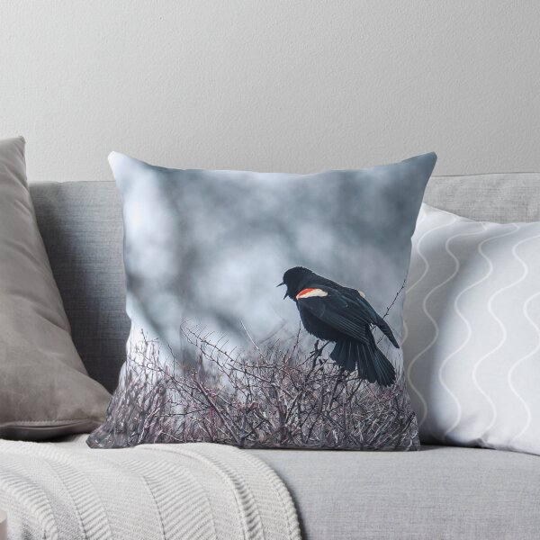 Item preview, Red winged black bird designed and sold by RezieMart.
