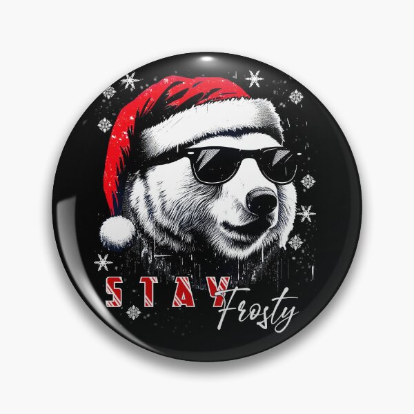 Item preview, Stay frosty, funny Santa polar bear designed and sold by AW2 Designs.