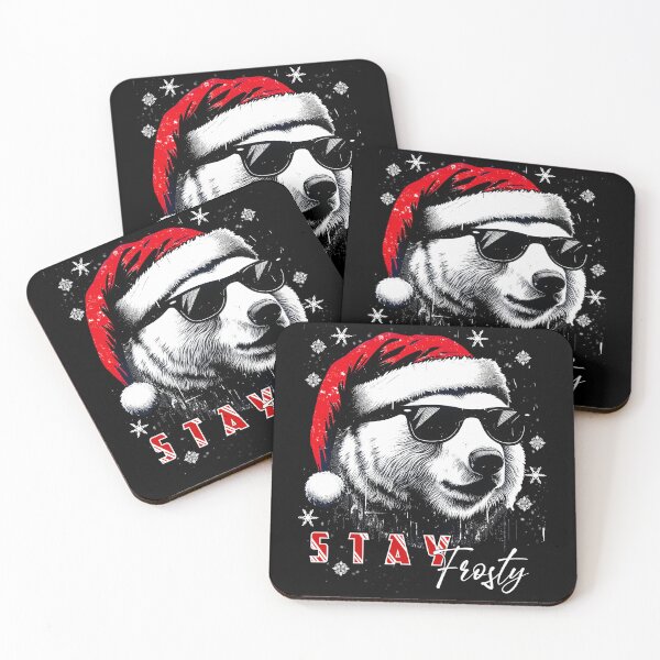 Item preview, Stay frosty, funny Santa polar bear designed and sold by mwebba2005.