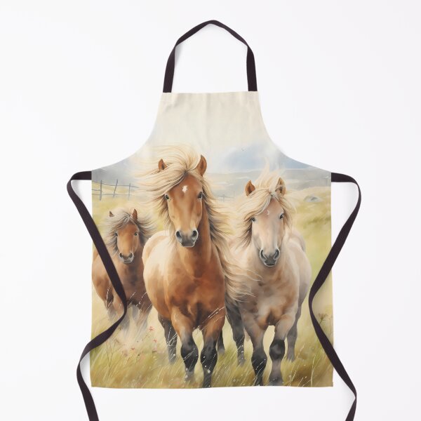 Item preview, Painting Of 3 Beautiful Shetland Ponies Galloping In Nature Fields designed and sold by NBSStore.