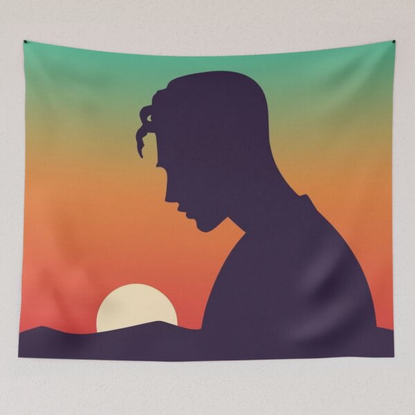 Item preview, Man's silhouette in sunset tones designed and sold by Magico Paco.