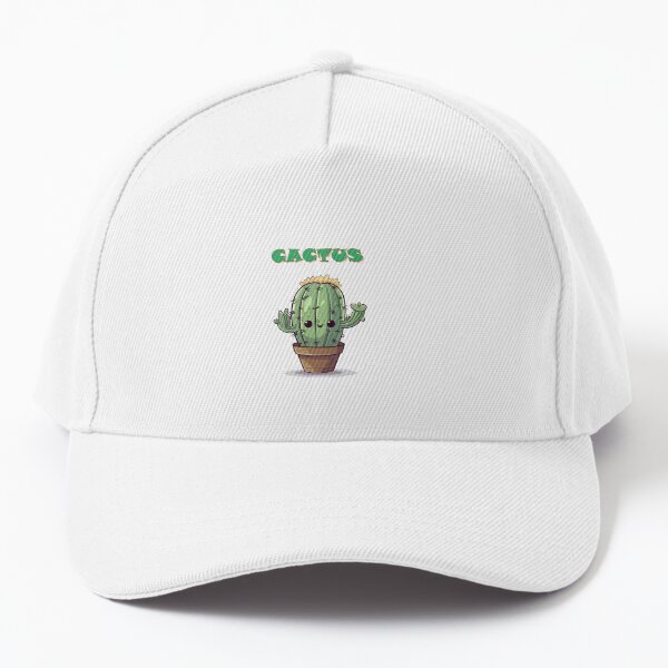 Vista previa del artículo con la obra «Cactus Kawaii feliz con texto "Cactus"», diseñado y vendido por KawaiiArtStyle.