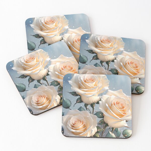 Item preview, Pure White Roses Blooming Brilliantly designed and sold by tobyheward.