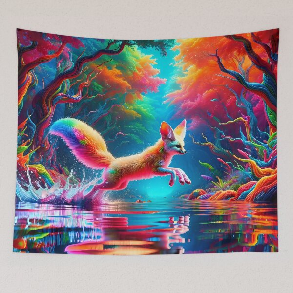 Item preview, Psychedelic Fennec Fox designed and sold by Matt's Artificial Nature.