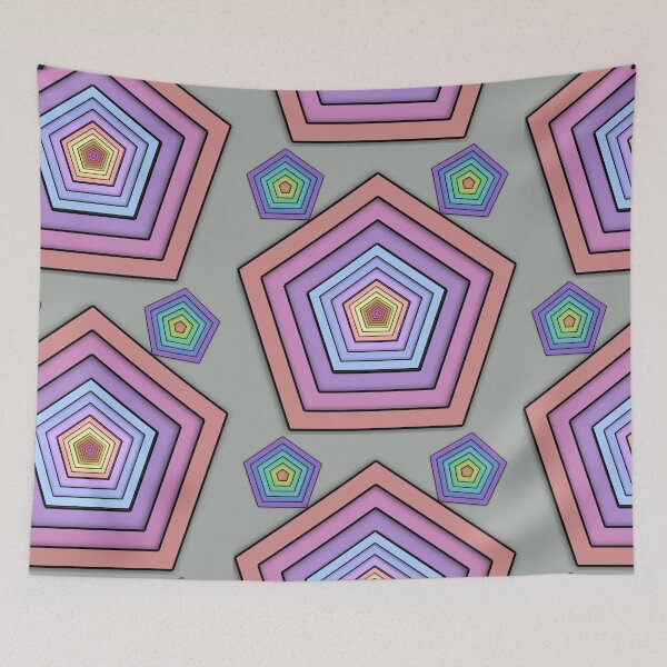 Item preview, Colorful Fusion: Seven Pentagons, Dual Gaze designed and sold by EnjoYarty.