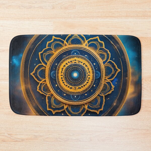 Item preview, Yellow & Blue Celestial Harmony Mandala designed and sold by SpiritualManda.