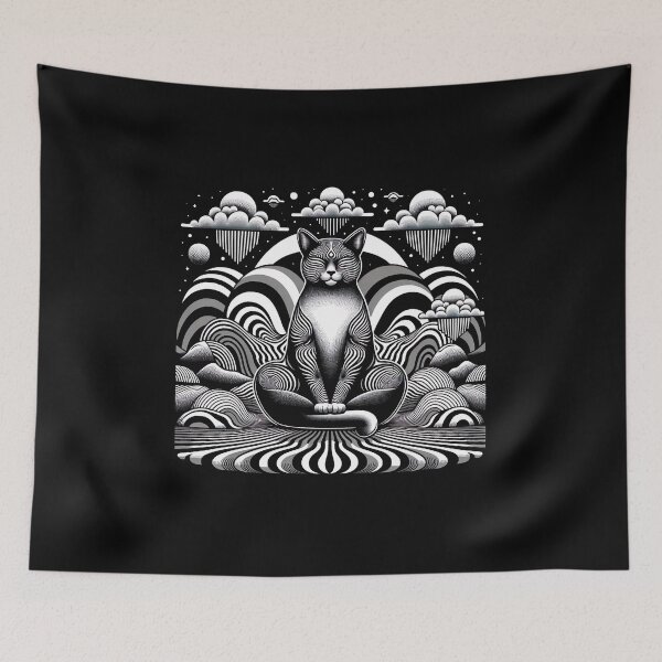 Item preview, Contemplative Cat designed and sold by Yogimeister.
