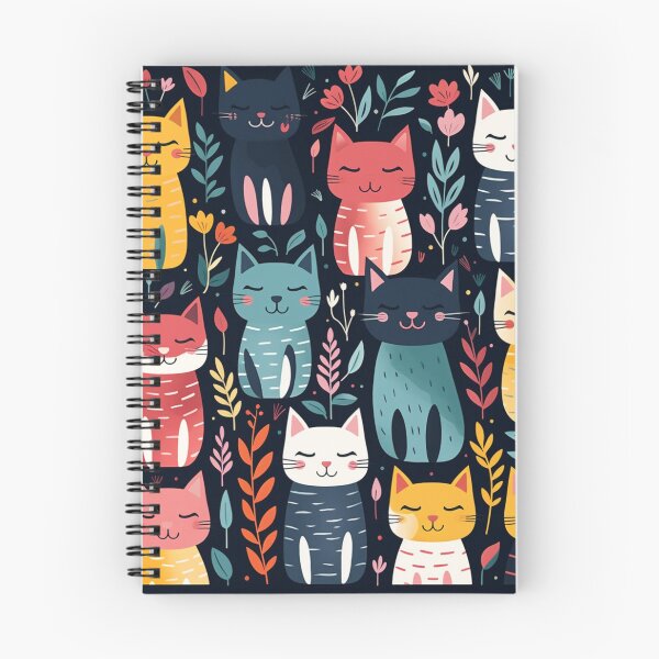 Item preview, Cute happy cats pattern designed and sold by SmileshareShop.