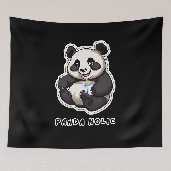 Item preview, Smiling panda with milk designed and sold by ViaNature.