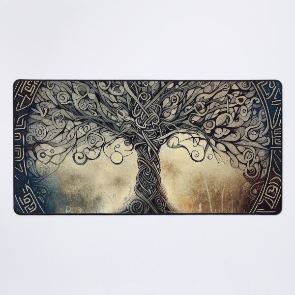 Item preview, Yggdrasil - tree of life with runic pattern designed and sold by TomFrontierArt.