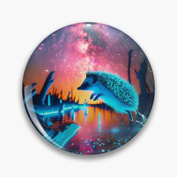 Item preview, Blacklight Style Hedgehog Leap  designed and sold by Matt's Artificial Nature.