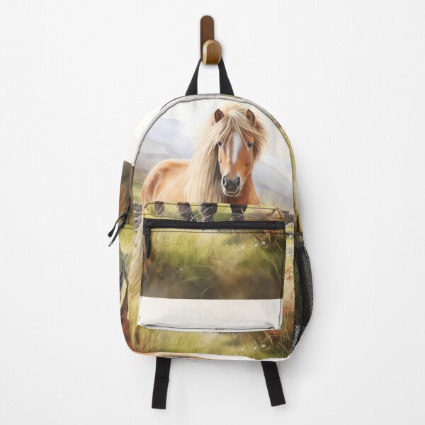 Item preview, Painting Of A Beautiful and Cute Shetland Pony Horse In Icelandic Nature designed and sold by NBSStore.