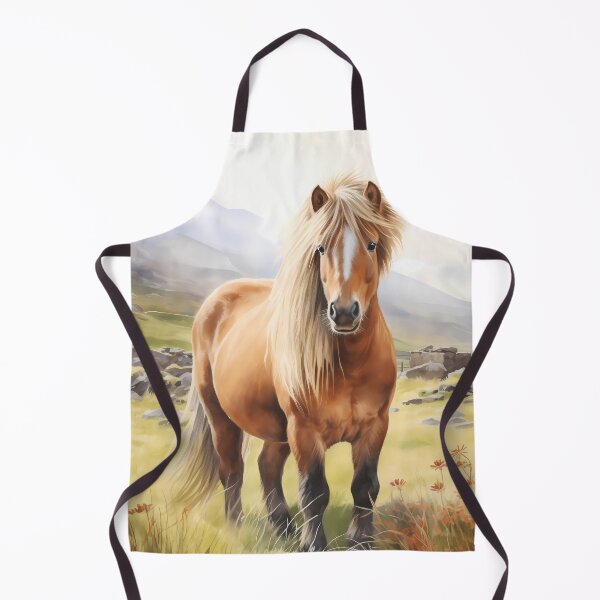 Item preview, Painting Of A Beautiful and Cute Shetland Pony Horse In Icelandic Nature designed and sold by NBSStore.