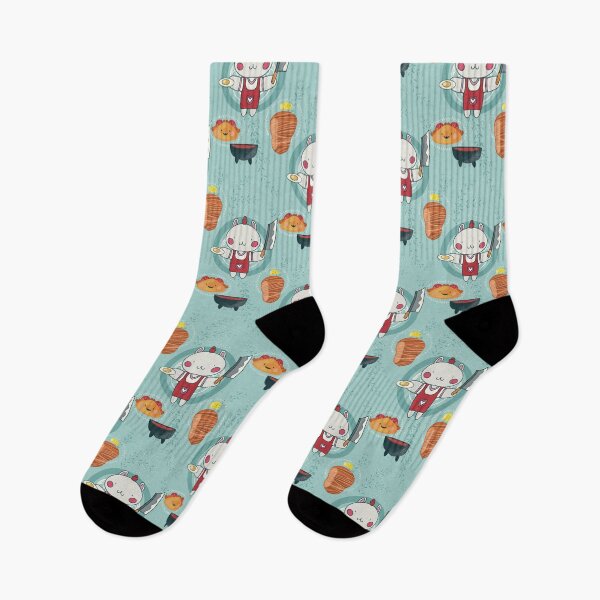 Item preview, Cute Kawaii Tacos al Pastor Taquero Pattern designed and sold by dreamlara.