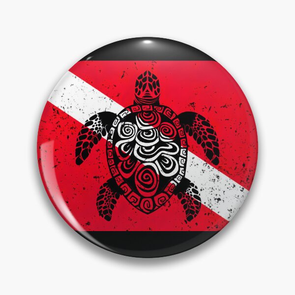 Item preview, Diving Flag and Sea Turtle designed and sold by Yogimeister.