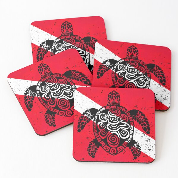 Item preview, Diving Flag and Sea Turtle designed and sold by Yogimeister.