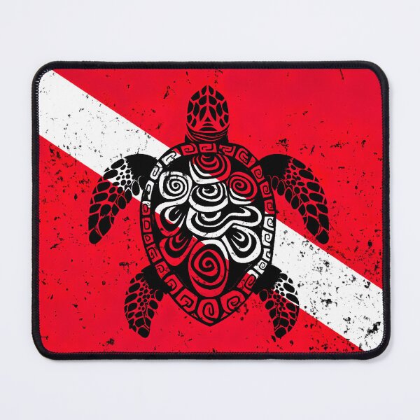 Item preview, Diving Flag and Sea Turtle designed and sold by Yogimeister.