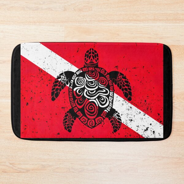 Item preview, Diving Flag and Sea Turtle designed and sold by Yogimeister.
