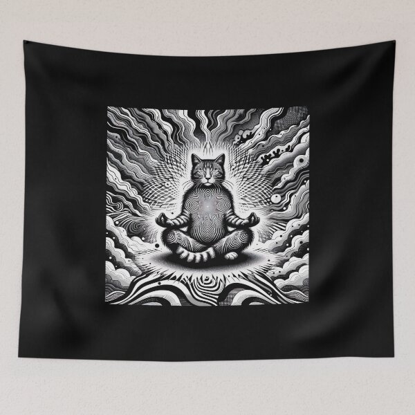 Item preview, Contemplative Cat designed and sold by Yogimeister.