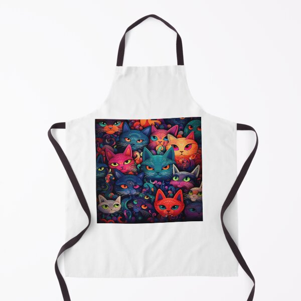 Item preview, Patrón de gatos coloridos felices designed and sold by SmileshareShop.