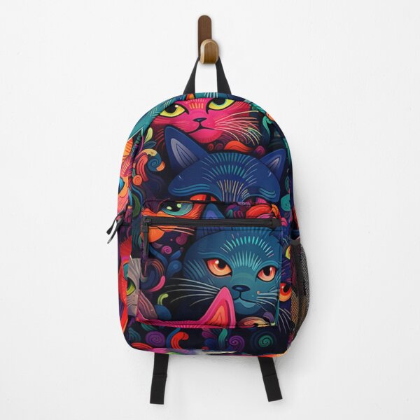 Aperçu de l'œuvre Modèle de chats colorés heureux créée et vendue par SmileshareShop.