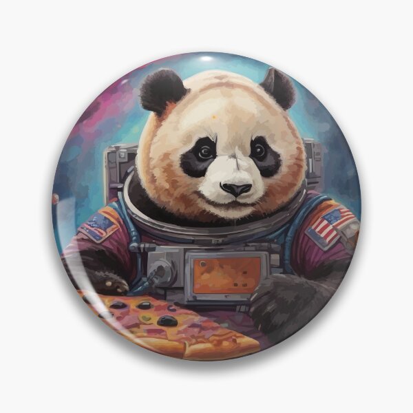 Item preview, Panda Astronaut Eating a Pizza in Space Ver1 designed and sold by thecatcouch.