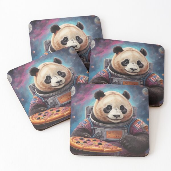 Item preview, Panda Astronaut Eating a Pizza in Space Ver1 designed and sold by thecatcouch.