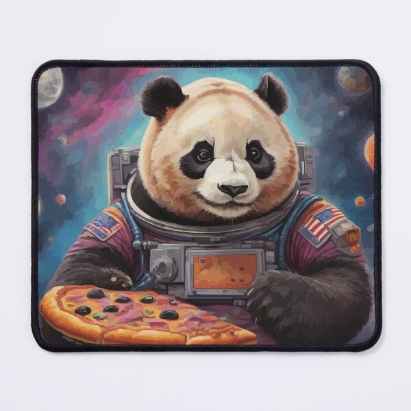 Item preview, Panda Astronaut Eating a Pizza in Space Ver1 designed and sold by thecatcouch.