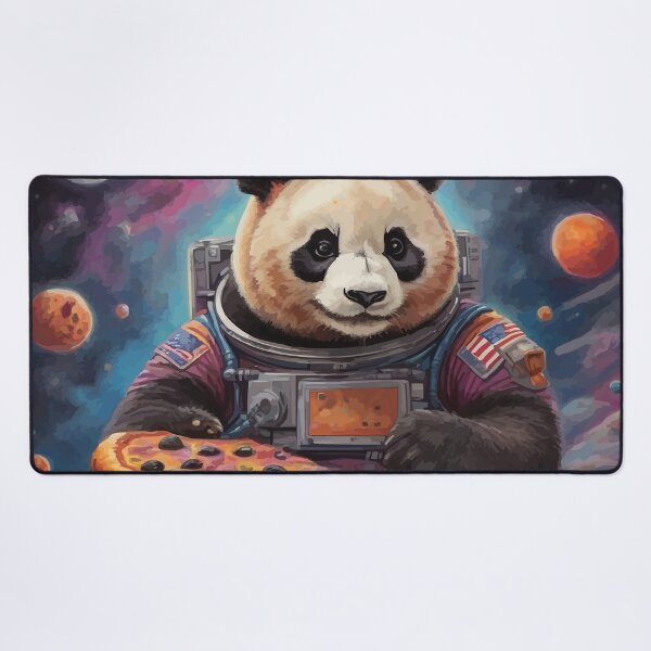 Item preview, Panda Astronaut Eating a Pizza in Space Ver1 designed and sold by thecatcouch.