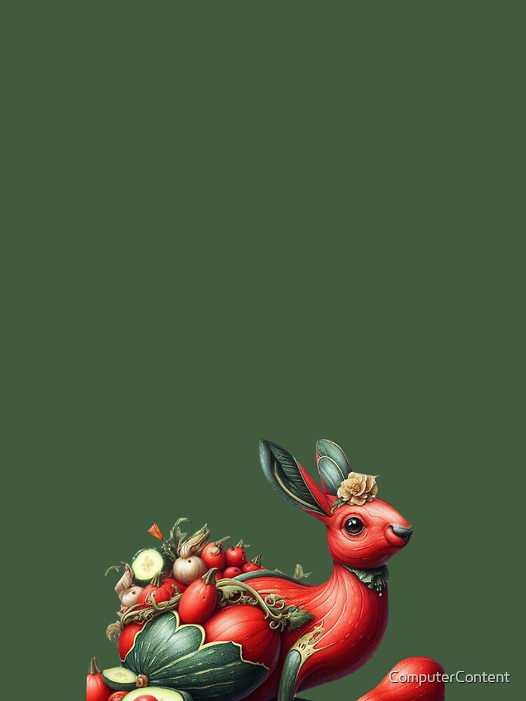 Thumbnail 4 of 4, Samsung Galaxy Phone Case, Red Zucchini Rabbit designed and sold by ComputerContent.