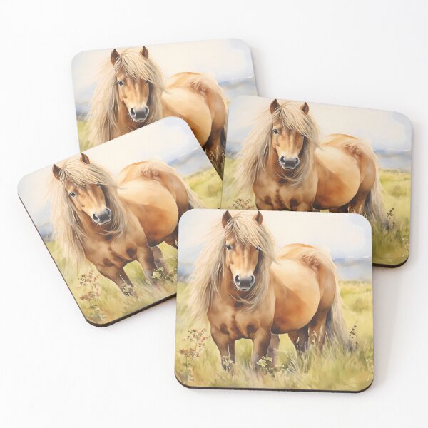 Item preview, Painting Of A Beautiful Shetland Horse Pony In Icelandic Nature designed and sold by NBSStore.