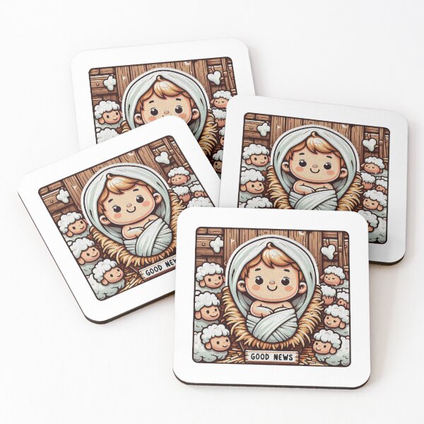 Item preview, Newborn King Jesus in the Manger Good News Baby Sheep designed and sold by plushism.