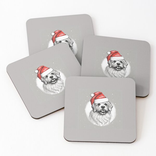 Item preview, Dog with Santa hat designed and sold by kreativeadern.