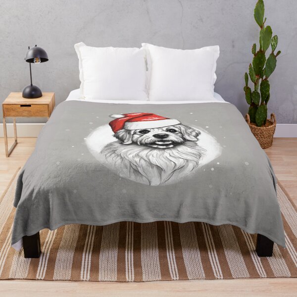 Item preview, Dog with Santa hat designed and sold by kreativeadern.