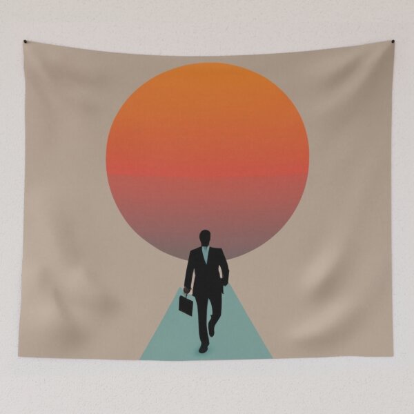 Item preview, Man's silhouette in sunset tones designed and sold by Magico Paco.